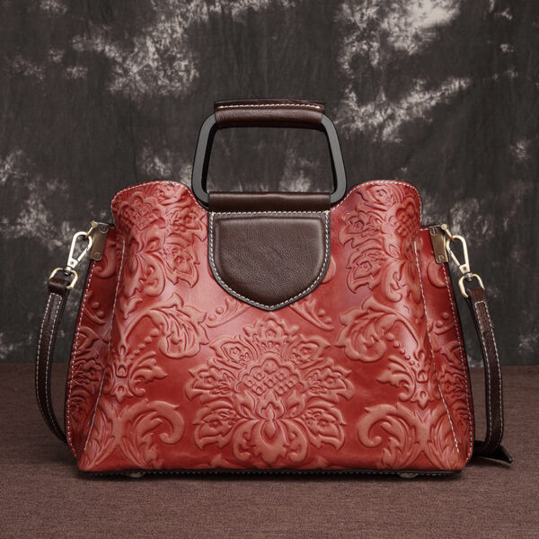 Genuine Leather Handbags Fashion Messenger Bags Cowhide Handbags - Image 5