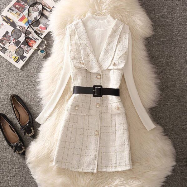 Women's Slim Knitted Bottoming Shirt Vest - Image 4