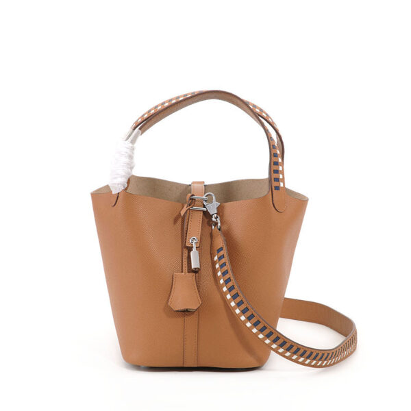 Women's Bucket Top Layer Leather Hand-held One Shoulder - Image 4