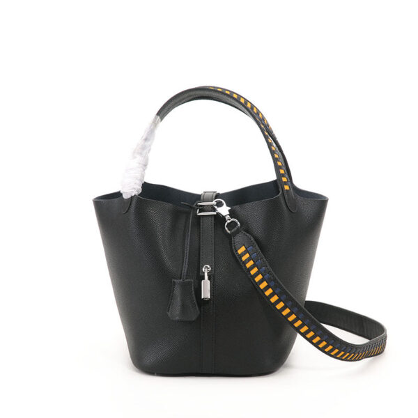 Women's Bucket Top Layer Leather Hand-held One Shoulder - Image 10